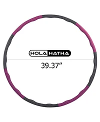 HolaHatha 900G 6 Piece Weighted Fitness Hula Hoop for Home Workouts and Toning