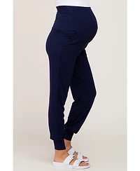 Pinkblush Maternity Navy Blue Band Jogger Pants