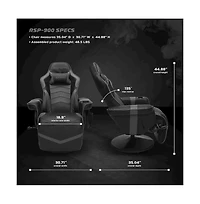 Respawn Reclining Gaming Chair with Footrest, Gaming Chair Recliner - Grey