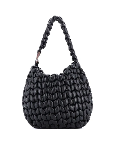 Pre-Owned Chloe Large Wooden C Hobo Woven Leather