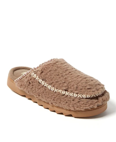 Dearfoams Women's Raven Teddy Scuff Slipper
