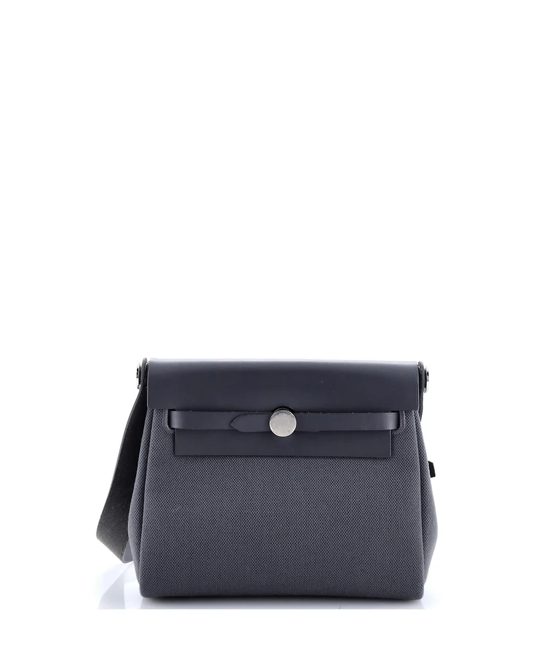 Pre-Owned Hermes 20 Herbag Zip Toile and Leather