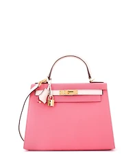 Pre-Owned Hermes Kelly 28 Handbag Bicolor Epsom with Gold Hardware