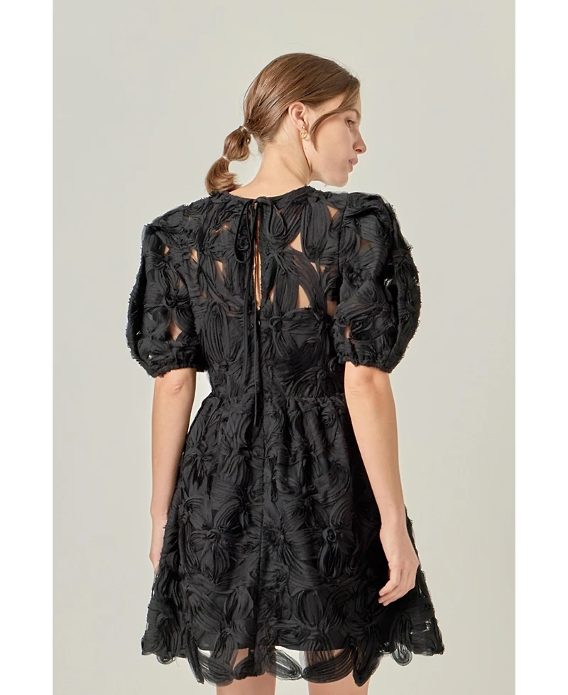 English Factory Women's Flower Embellished Mini Dress