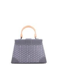 Pre-Owned Goyard Mm Saigon Top Handle Bag Coated Canvas with Leather