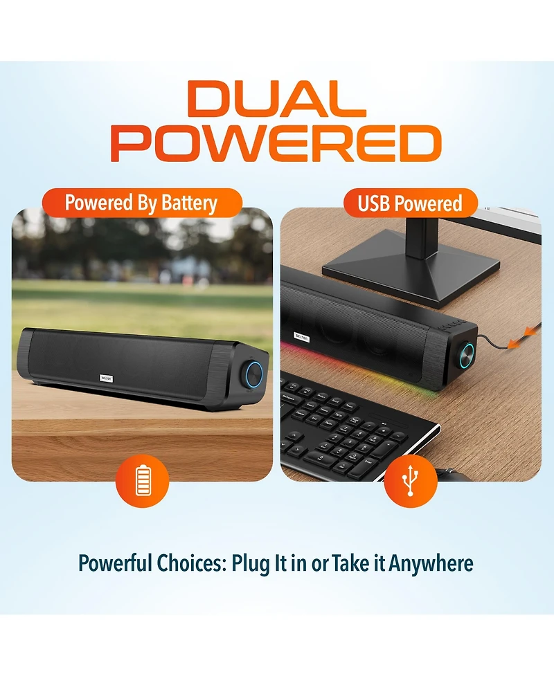 Delton SB200 Bluetooth Soundbar, 20W, 10Hrs Playtime (DSB200)