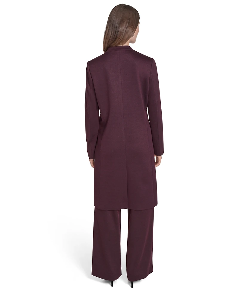 Halston Women's Closure Topper Long Sleeves Coat