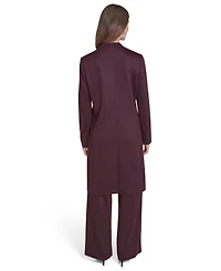 Halston Women's Closure Topper Long Sleeves Coat