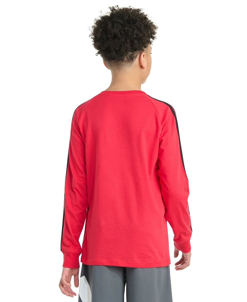 adidas Boys 8-20 Long Sleeves 3-Stripes T-Shirt
