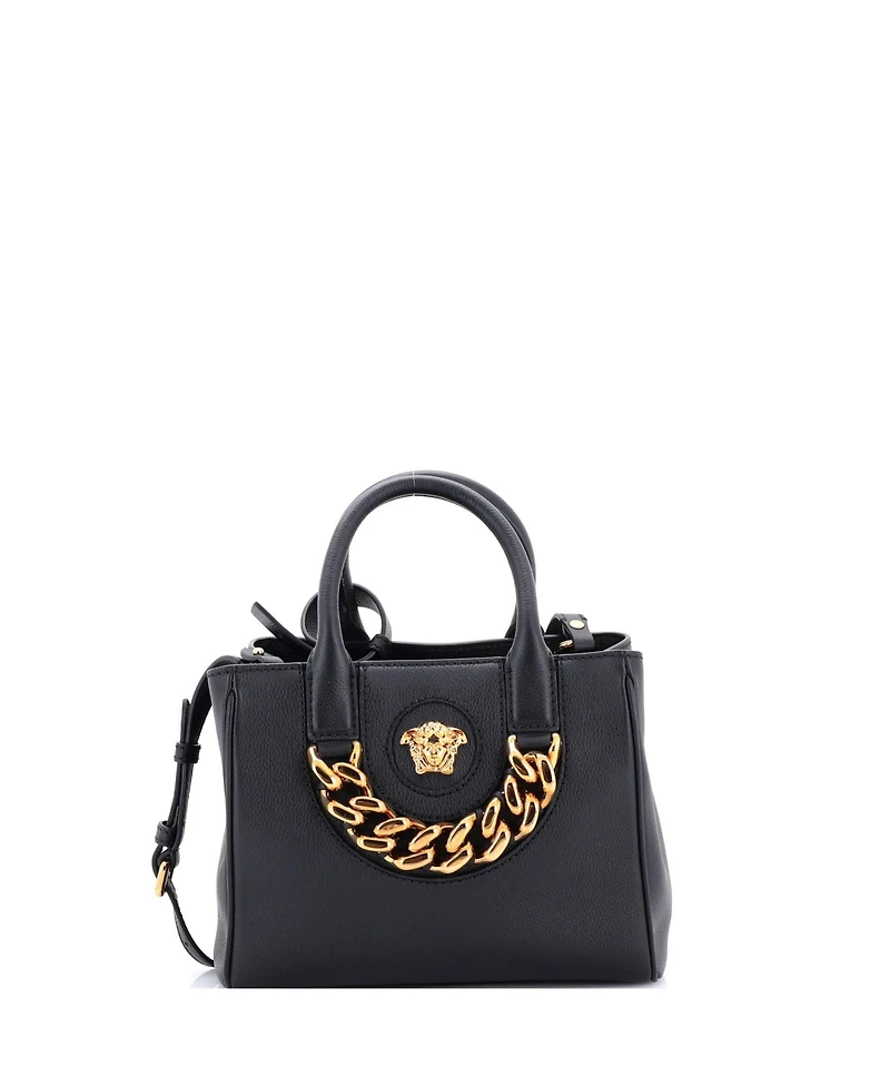 Pre-Owned Versace Small La Medusa Convertible Tote Bag Leather