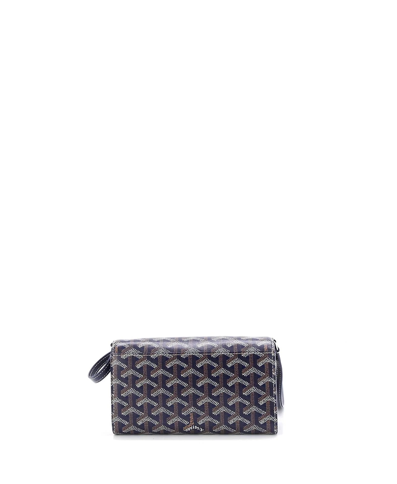 Pre-Owned Goyard Varenne Continental Wallet with Strap Coated Canvas