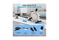 DeerRun Adjustable 32-Level Magnetic Resistance Long Slide Rail Smart Rowing Machine with PitPat App