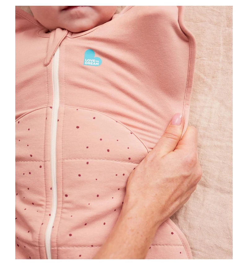 Love To Dream Baby Girls Swaddle Up Sleep Sack - Warm 2.5 Tog Rose Newborn (5-8.5lbs)