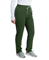 Medgear Women's Ariana Mid-rise Slim Straight Scrub Pant
