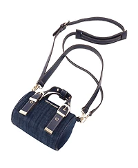 True Religion Denim Buckle Strap Mini Satchel