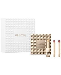 Valentino Limited Edition Spike Buttery Matte Refillable Lipstick Trio and Clutch Set, 0.07 oz.