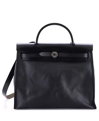 Pre-Owned Hermes 31 Herbag Zip Berline Vache Canvas and Leather