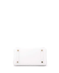 Pre-Owned Hermes Birkin 25 Handbag White Swift with Gold Hardware