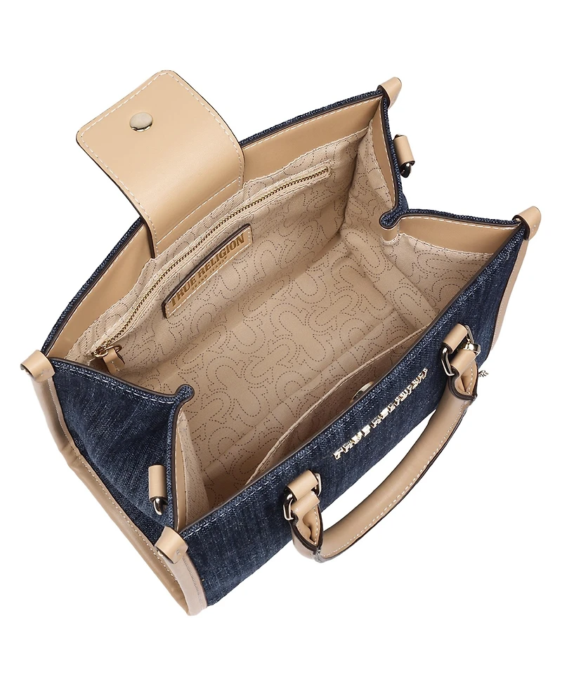 Horseshoe Dangle Colored Denim Tote