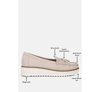 Daiki Platform Lug Sole Tassel Loafers Women