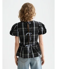 Scotch & Soda Women's Cap sleeve taffeta top with peplum