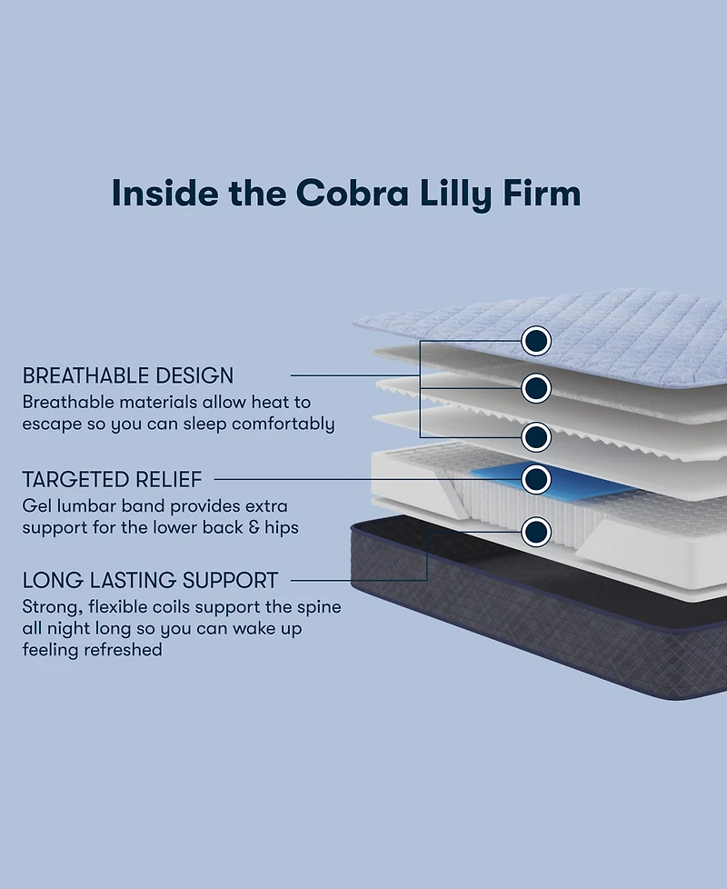 Serta Perfect Sleeper Cobra Lily 10.5" Firm Tight Top Mattress, Queen