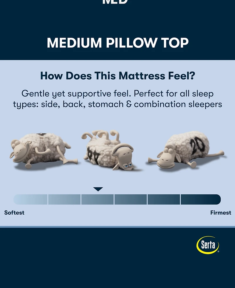 Serta Perfect Sleeper Osiria Rose 14" Medium Pillow Top Mattress Set, Twin
