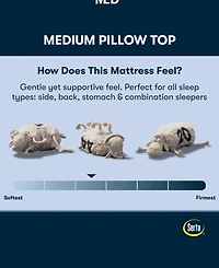 Serta Perfect Sleeper Osiria Rose 14" Medium Pillow Top Mattress Set, Twin