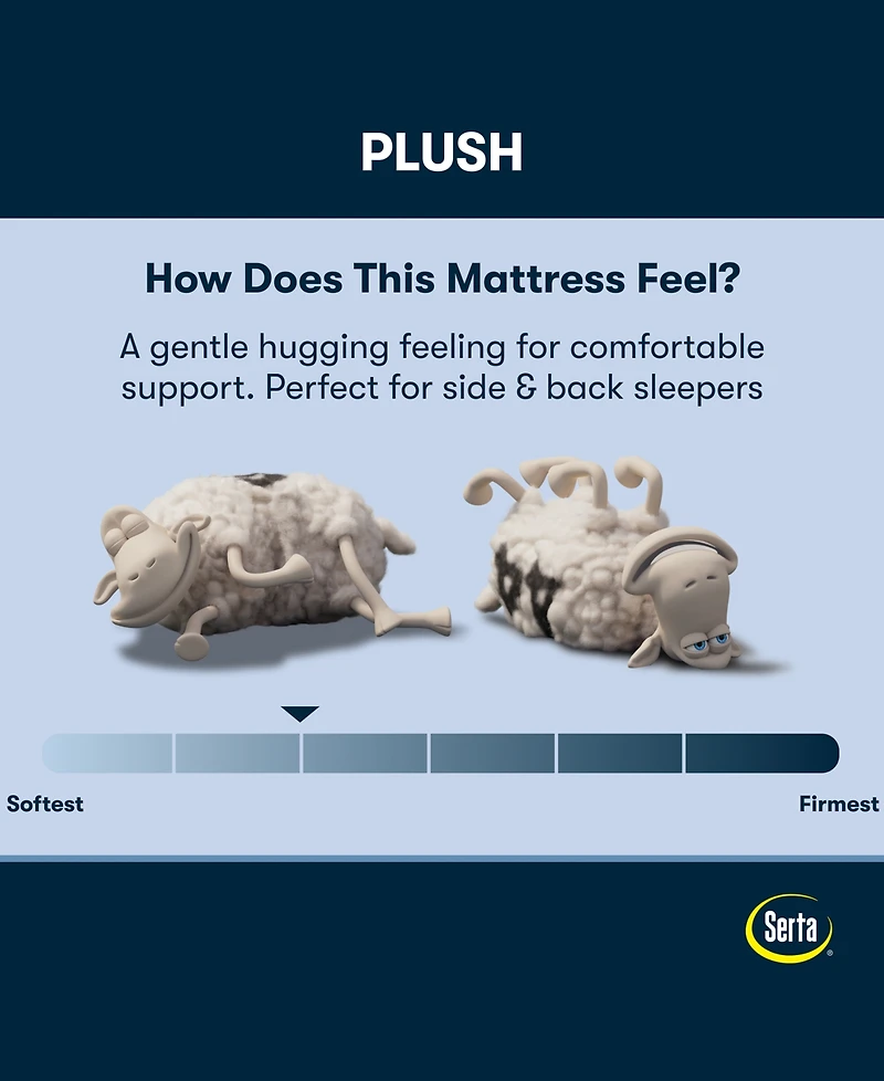 Serta Perfect Sleeper Osiria Rose 13" Plush Tight Top Mattress Set, Twin Xl