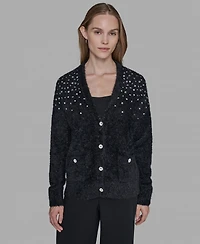 Karl Lagerfeld Paris Women's V-Neck Cardigan