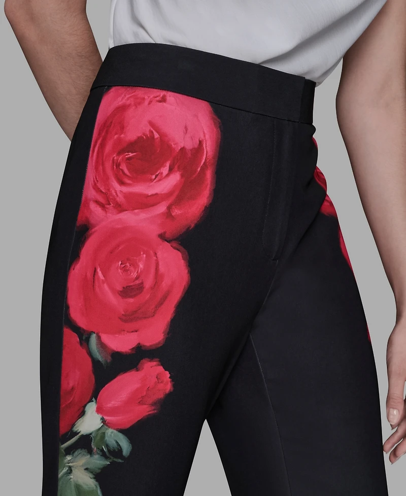 Karl Lagerfeld Paris Women's Floral Print Pants