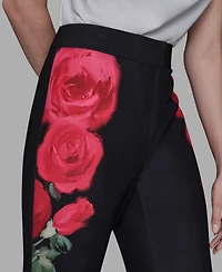Karl Lagerfeld Paris Women's Floral Print Pants