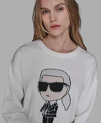 Karl Lagerfeld Paris Women's Kool Karl Crewneck Sweater