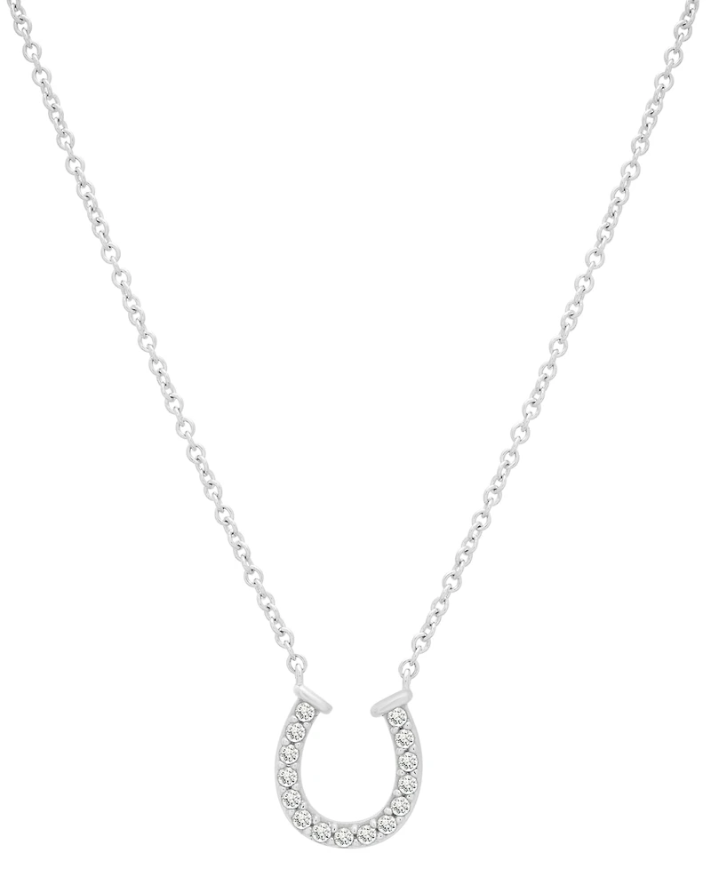 Wrapped Diamond Necklace (1/10 ct. t.w.) in 10K White Gold