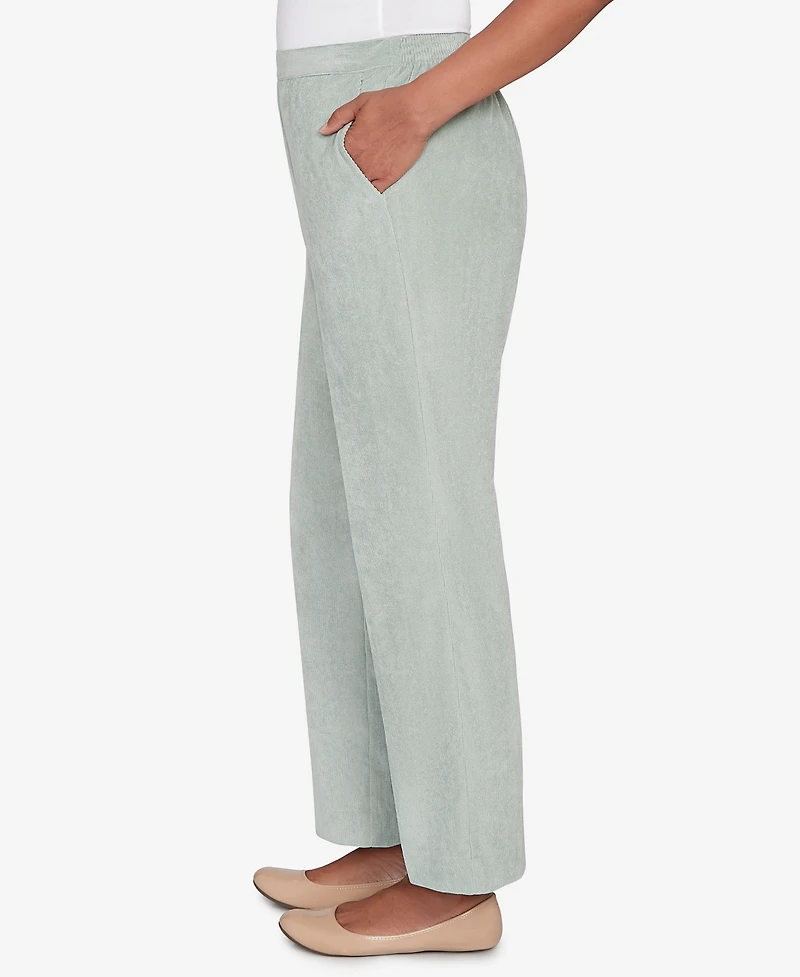 Alfred Dunner Stockbridge Pull-On Corduroy Flat Front Average Length Pant