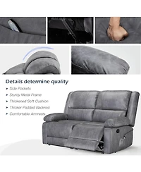 Aecojoy Loveseat Recliner with Heat&Massage Function, Rv Couch Wall-Hugger Reclining Sofa