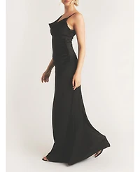 Six Stories Cowl Front Asymmetric Bridesmaid Dress