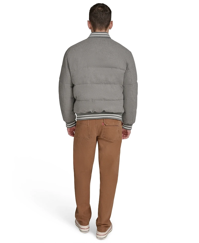 Champion Men's Wool Blend Quilted Puffer Jacket