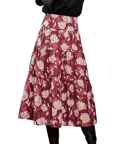 Cupshe Women's True Love Floral Midi Skirt