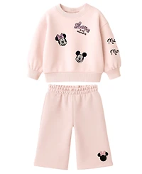 Disney Baby Girls 2-Piece Mickey and Minnie Top Pants Set