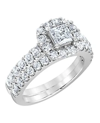 Macy's Certified Diamond Bridal Set Ring (2 ct. t.w.) in 14K White Gold
