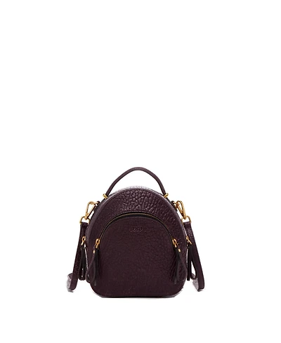 Small Leather Backpack Purse Convertible Crossbody Bag Womens Fashion Backpack for Travel and Everyday Handbag with Gold Hardware and Detachable Strap