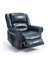 Power Lift Recliner Chair Heat Massage Dual Motor Infinite Position Up to 350 Lbs Faux Leather Heavy Duty Motion Mechanism with Usb Ports