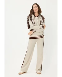 Olsen Women's Knit Hoodie Pullover with Stripes