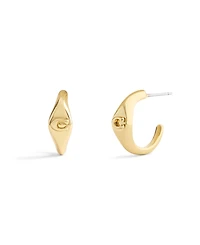 Coach Signature Signet Huggie Earrings