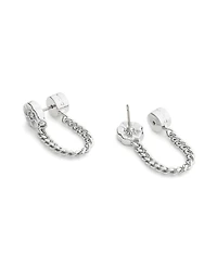 Coach Faux Stone Signature Tea Rose Front Back Earrings