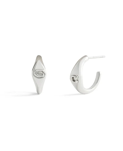 Coach Signature Signet Huggie Earrings