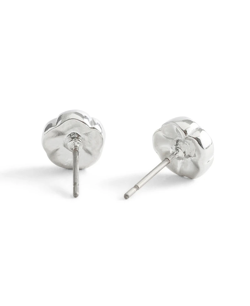 Coach Faux Stone Signature Tea Rose Stud Earrings