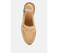 Nemykin Woven Strap Slingback Loafers Women