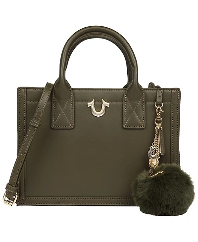 True Religion Pom Dangle Modern Tote